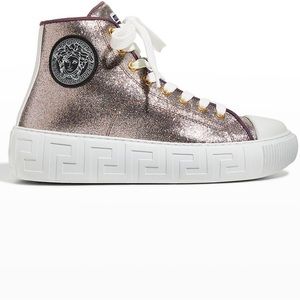 Versace La Greca Glitter Sneakers